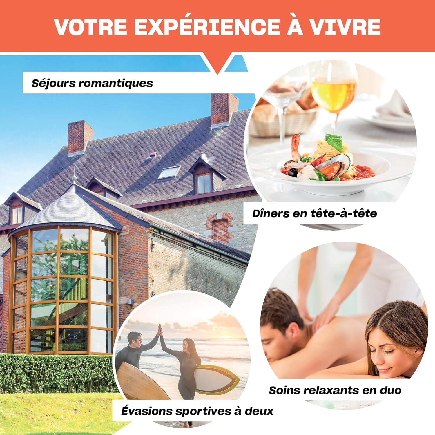 Coffret Cadeau - Tentations à Deux - 1 activité Romantique pour 2 Personnes