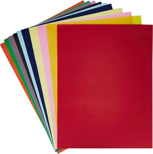 384099C - Rouleau de 10 feuilles de Papier Affiche Peinte 90g/m² - Format 60x80cm - Découpage, Ecriture, Collage - Loisirs Créatifs Adultes et Enfants - Coloris Assortis Rouleau de 10 feuilles Assorti