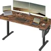 Test SONGMICS Bureau Électrique 160 x 70 : un grand bureau assis-debout qui fait le job sans ruiner
