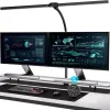 Test EYOCEAN Lampe de bureau double tête : une barre lumineuse large et pratique pour gros setups